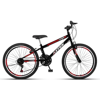 Bicicleta Aro 24 Axtek Sport Gold V-Brake Mtb 21V em Oferta na Shopee