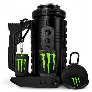 Caneca Porta Lata Tatica Monster Personalizado Exclusivo + Abridor + Tampa