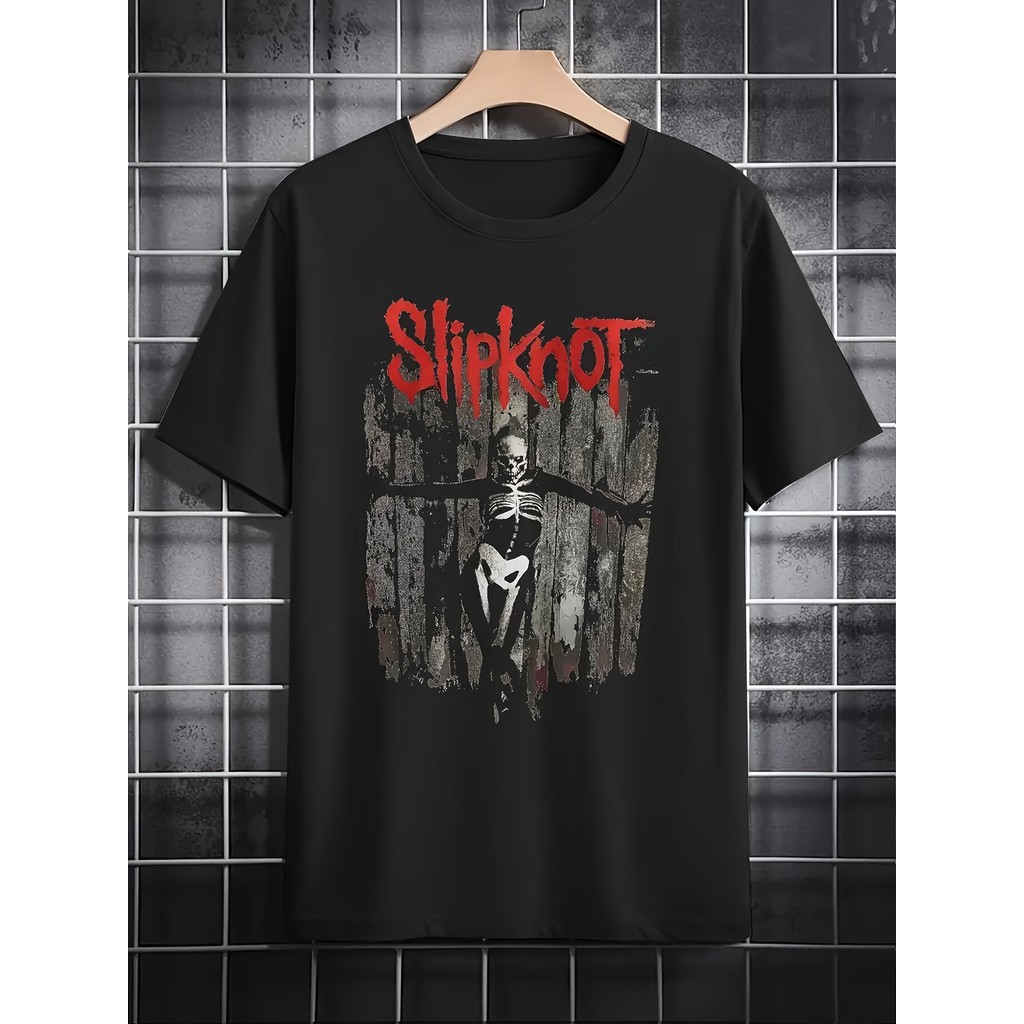 Slipknot グラフィックTシャツ Lサイズ 黒 Camiseta Masculina Slipknot Básica Oversized Slipknot Vermelha