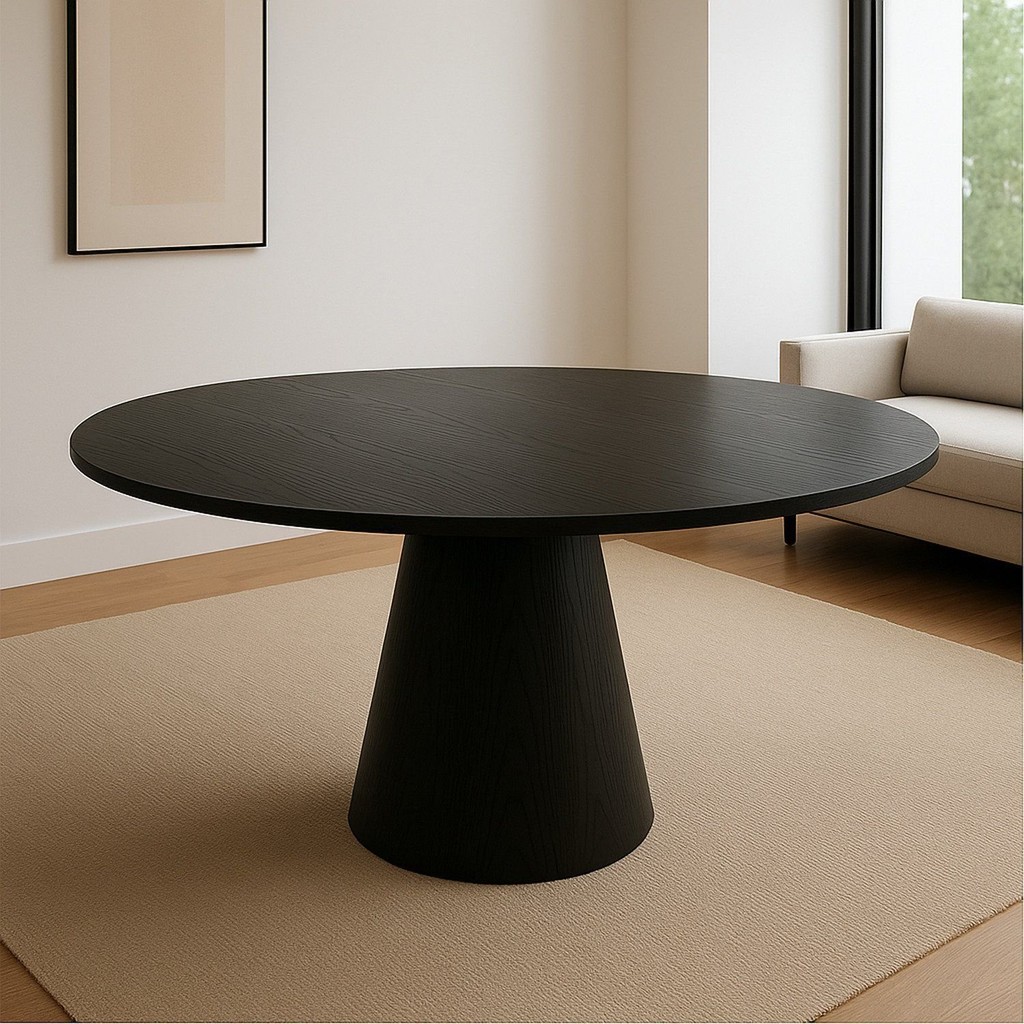 Mesa de Jantar Cone Redonda Laminado em Madeira 120cm Cairo | Shopee Brasil