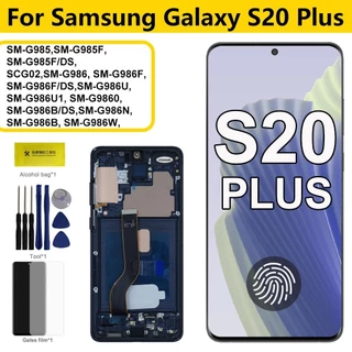 Super Amoled Para Samsung Galaxy S20 Plus G985 G986 Display LCD Digitador Da Tela De Toque Com Moldura Samsumg S20 + Sub