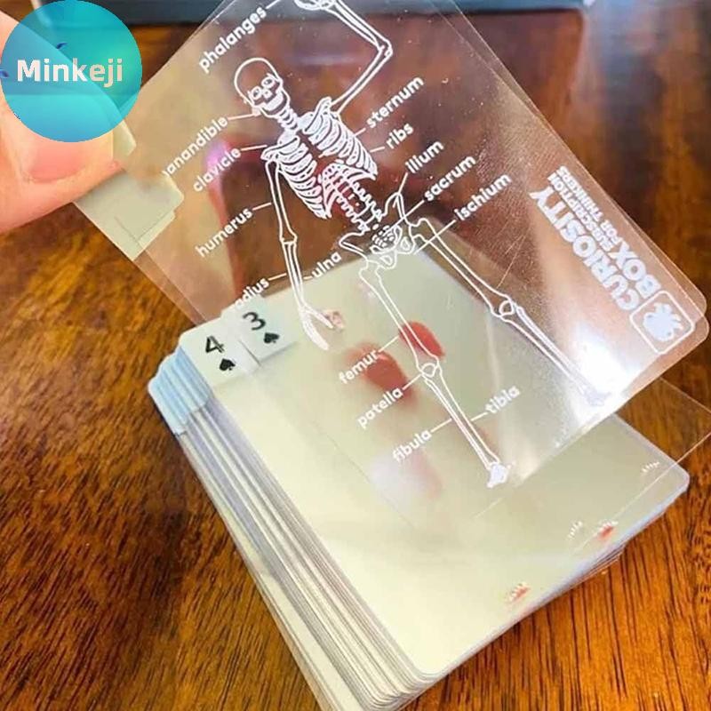 Milleji Anatomia Humana Jogando Cartas O Corpo Deck Engraçado Transparente Tabuleiro Jogo Mágico Para Festa br