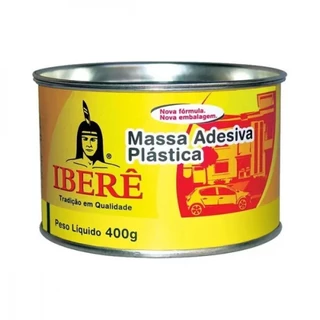 Massa plástica com catalisador 400 gramas branca - Iberê em Oferta na Shopee
