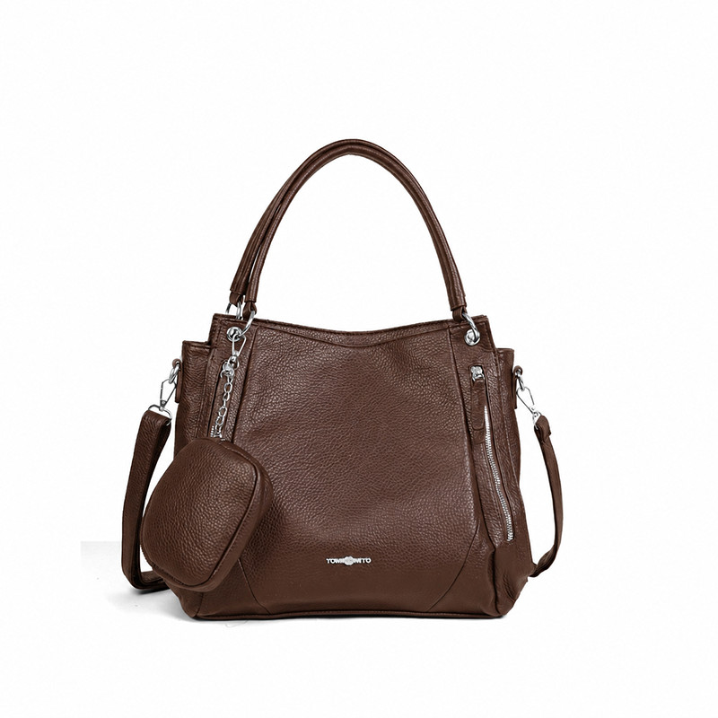 Bolsa Mochila Feminina Grande De Ombro Com Alça Transversal De