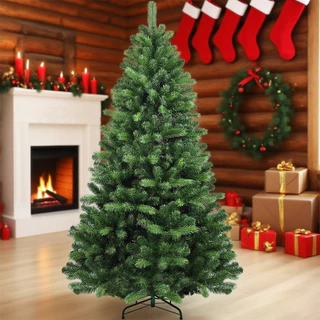 Arvore de Natal Pinheiro Tradicional 1,8m 2,1m 2,4m 540 1150 1300 Galhos Ajustável Hastes Flexíveis Decoração de Natal