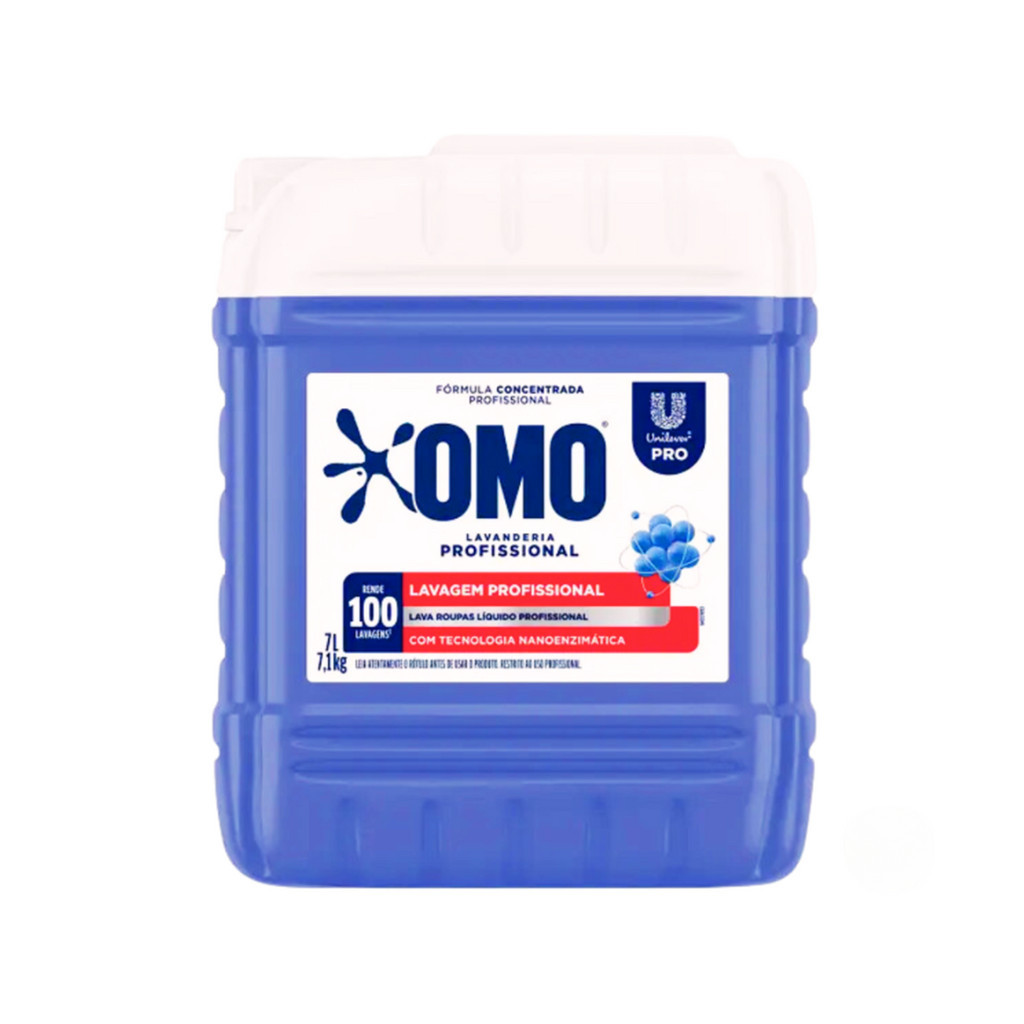 Lava Roupas Lavanderia Pro Líquido 10L Omo Formula Econômica