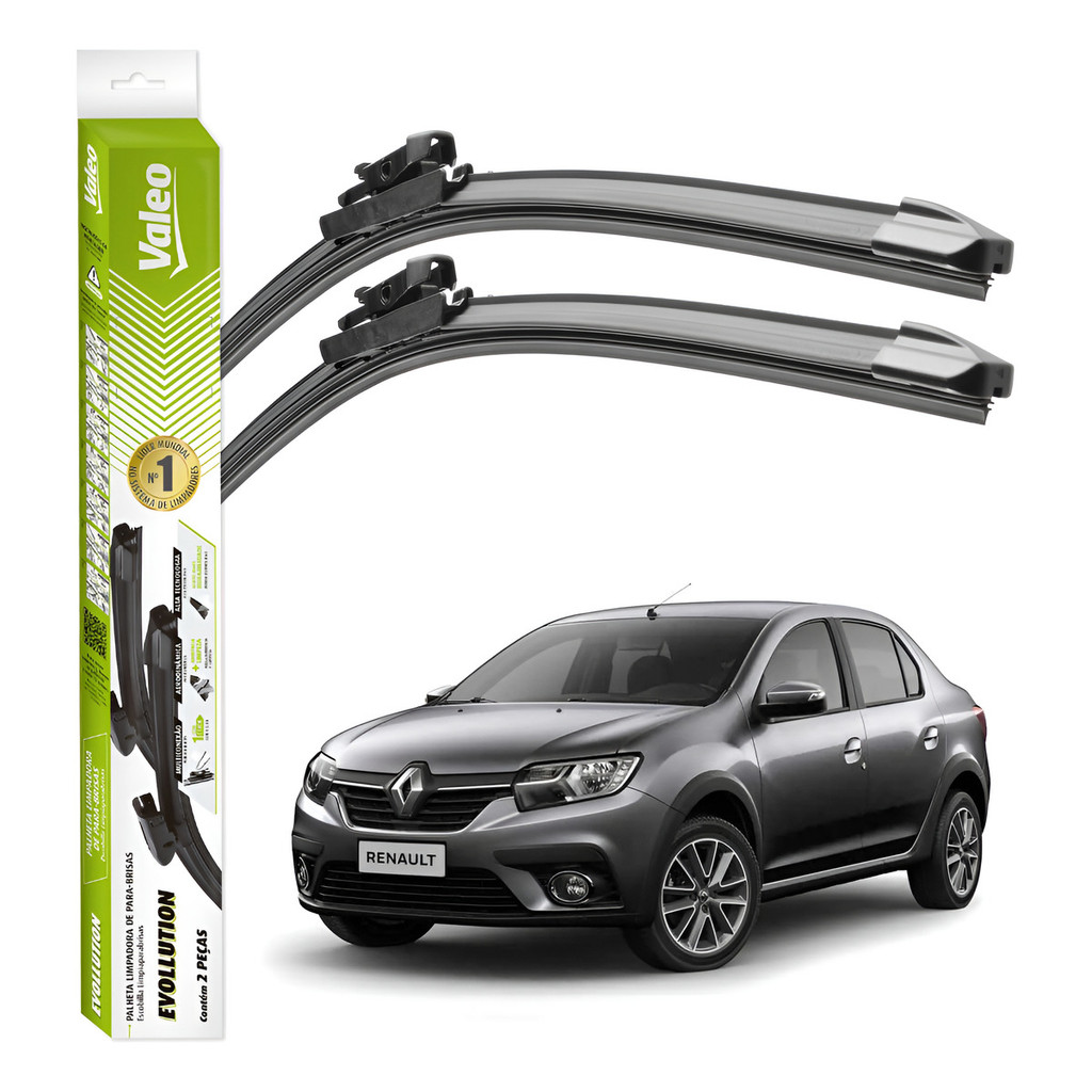 Palhetas Limpador Parabrisa Valeo Renault Logan 2013 A 2025
