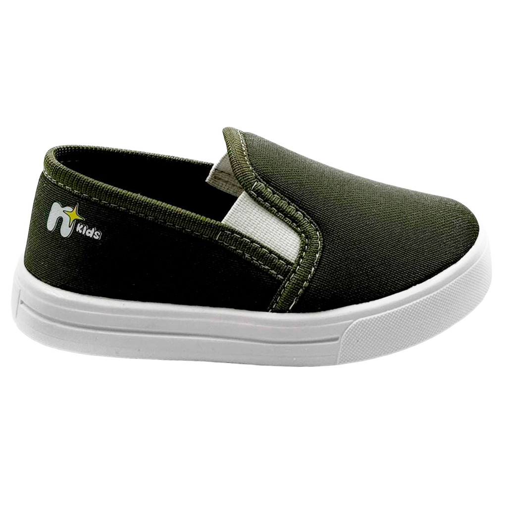 Tênis Iate Calce Fácil Slip On Infantil Confortável Escolar Menino