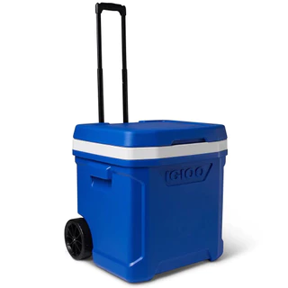 Caixa Térmica Cooler Ice Cube Azul com Rodas 56 Litros Cabe Até 90 Latas Igloo em Oferta na Shopee