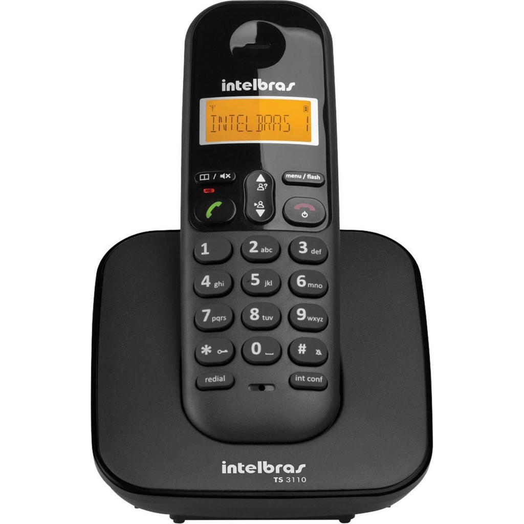 Telefone Sem Fio Intelbras Ts 3110 Identificador De Chamadas | Shopee ...