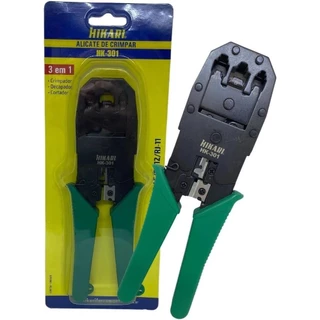 Alicate de Crimpar Hikari HK-301 para RJ45/RJ12/RJ11 em Oferta na Shopee