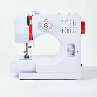 Máquina de Costura Portátil Elétrica 14 Pontos e Pedal Compacta e Bivolt 110V/220V Perfeita para Costuras em Casa Promo