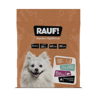 Tapete Higiênico Rauf Neutro 50x60cm - Embalagem com 6 Unidades em Oferta na Shopee