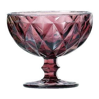 Taça de Sobremesa Diamond Vidro 310ml 1 peça Lilás  - Lyor em Oferta na Shopee