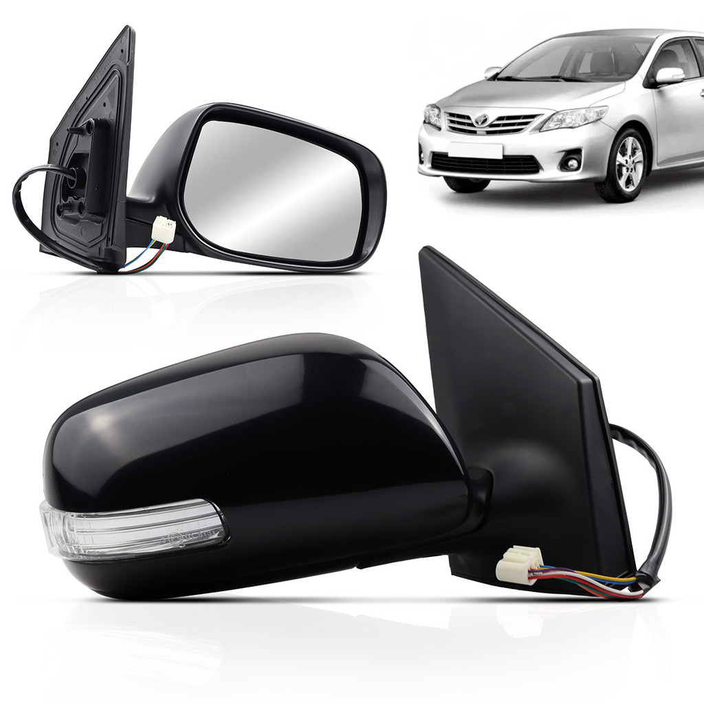 Retrovisor Corolla 2008 2009 2010 2011 2012 2013 2014 Elético Com Pisca ...