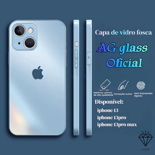 Capa de vidro Fosca AG Grass para iPhone 11/13/14/15/16Pro/Max - Proteção de Câmera e Toque Premium