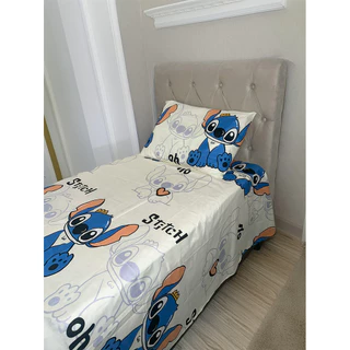 Jogo de Lençol Infantil Do Stitch com Fronha