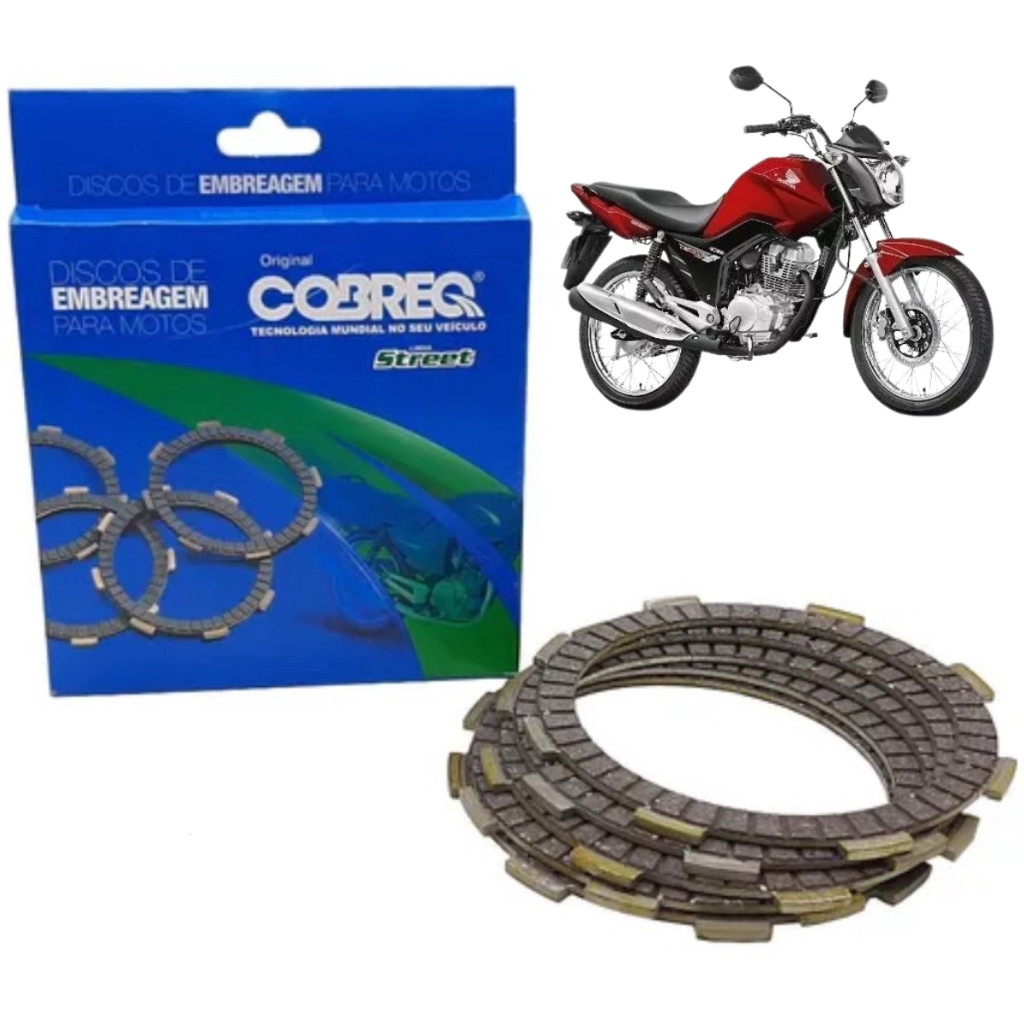 Kit Disco Embreagem Fan 125/150 Titan 150 Bros 125/150 - Cobreq ...