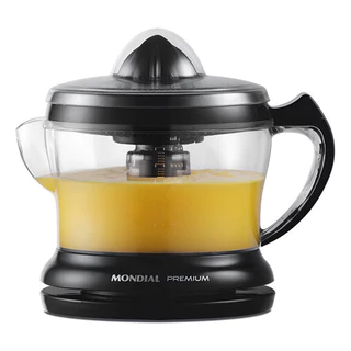 Espremedor Fruta Elétrico Turbo Mondial E-02 Premium 1.25L Preto em Oferta na Shopee