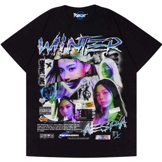 Camiseta T-shirt Unissex Algodão Winter Aespa Kpop Premium