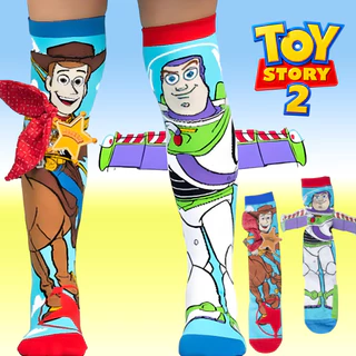 Meias Infantil Toy Story Buzz Lightyear e Woody 3D 3 a 99 Anos Meias Cano Alto Infantil Maluca Divertida Personagens