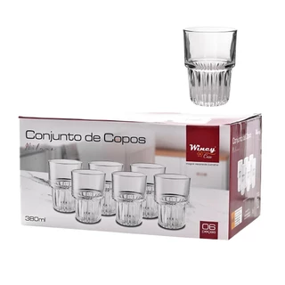Conjunto de Copos de Vidro Milano de 316ML com 6 Peças em Oferta na Shopee