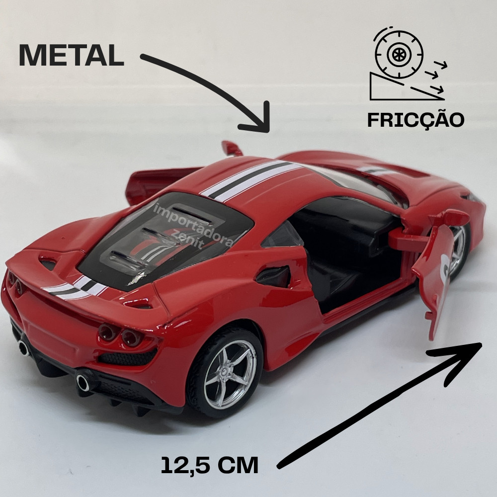 Miniatura Ferrari F8 Tributo Nº 6 Escala 1:36 em Metal