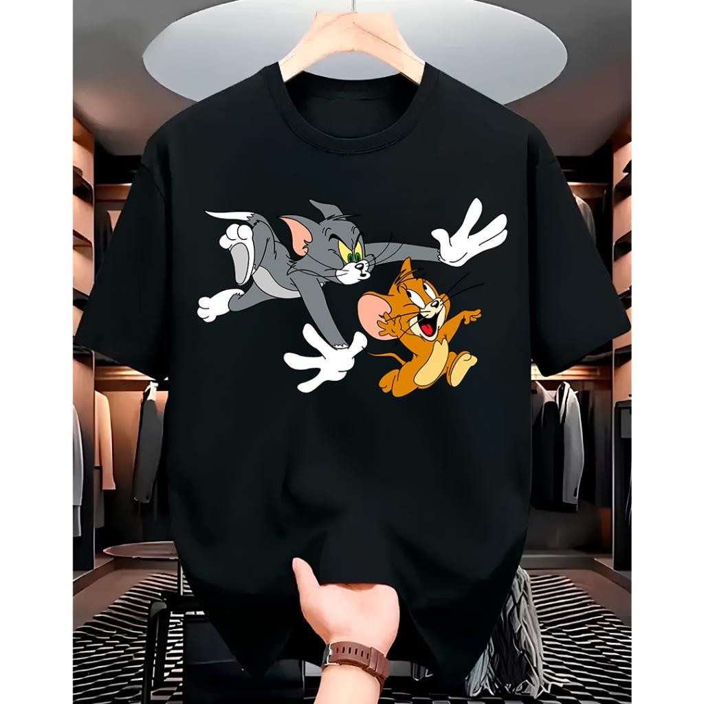 Camiseta com estampa Tom e Jerry Anime Camisa Adulto | Moda Geek e Urbana 100% Algodão