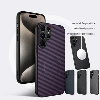Capa de celular Magnética Para Samsung Galaxy S25 Edge S24 S23 S22 Ultra S21 Plus S20 FE 5G Capinha proteção de câmera