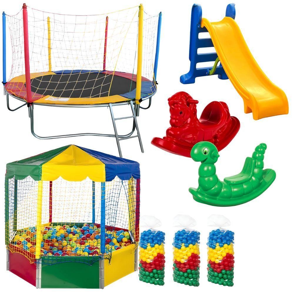 Pula Pula Trampolim 2,30m Com Piscina De Bolinhas Oitavada 1500 ...