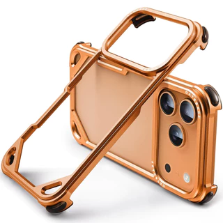 OATSBASF Para iPhone 17 Pro Max Capa Protetora De Ar Sem Design Traseiro Moldura De Alumínio Canto Proteção À Prova De C