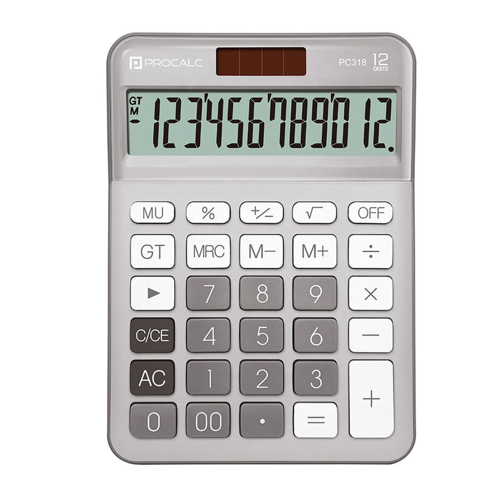 Calculadora de mesa 12 dígitos PC318 Procalc | Shopee Brasil