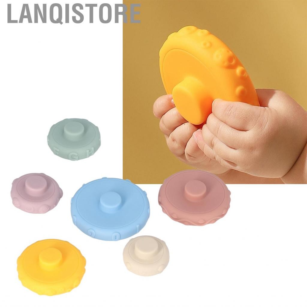 Lanqistore Soft Building Rings Stacker 6Pcs Safe Material Circles ...