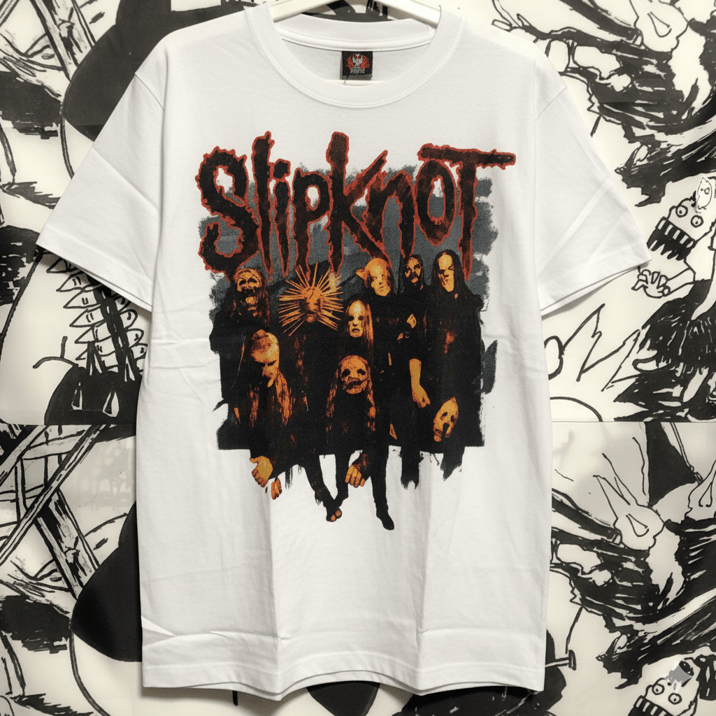 Music.Soul Camiseta Masculina Slipknot Oversized Slipknot Vermelha