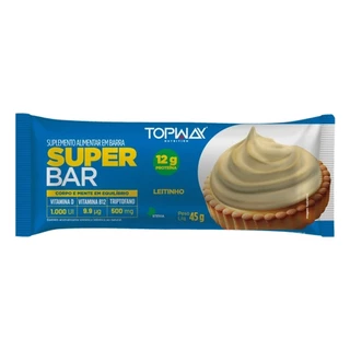 Barra de Proteína Topway Leitinho 45g - Embalagem com 12 Unidades em Oferta na Shopee