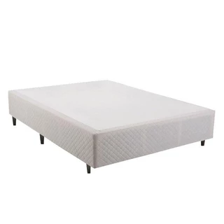 Box Casal Herval Idea, tecido Jacquard Branco, 39x138x188 cm em Oferta na Shopee