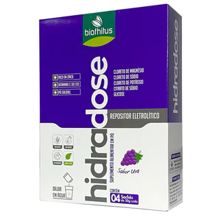 Repositor Eletrolitico Hidradose Sachês Sabor uva Hidratante em Oferta na Shopee