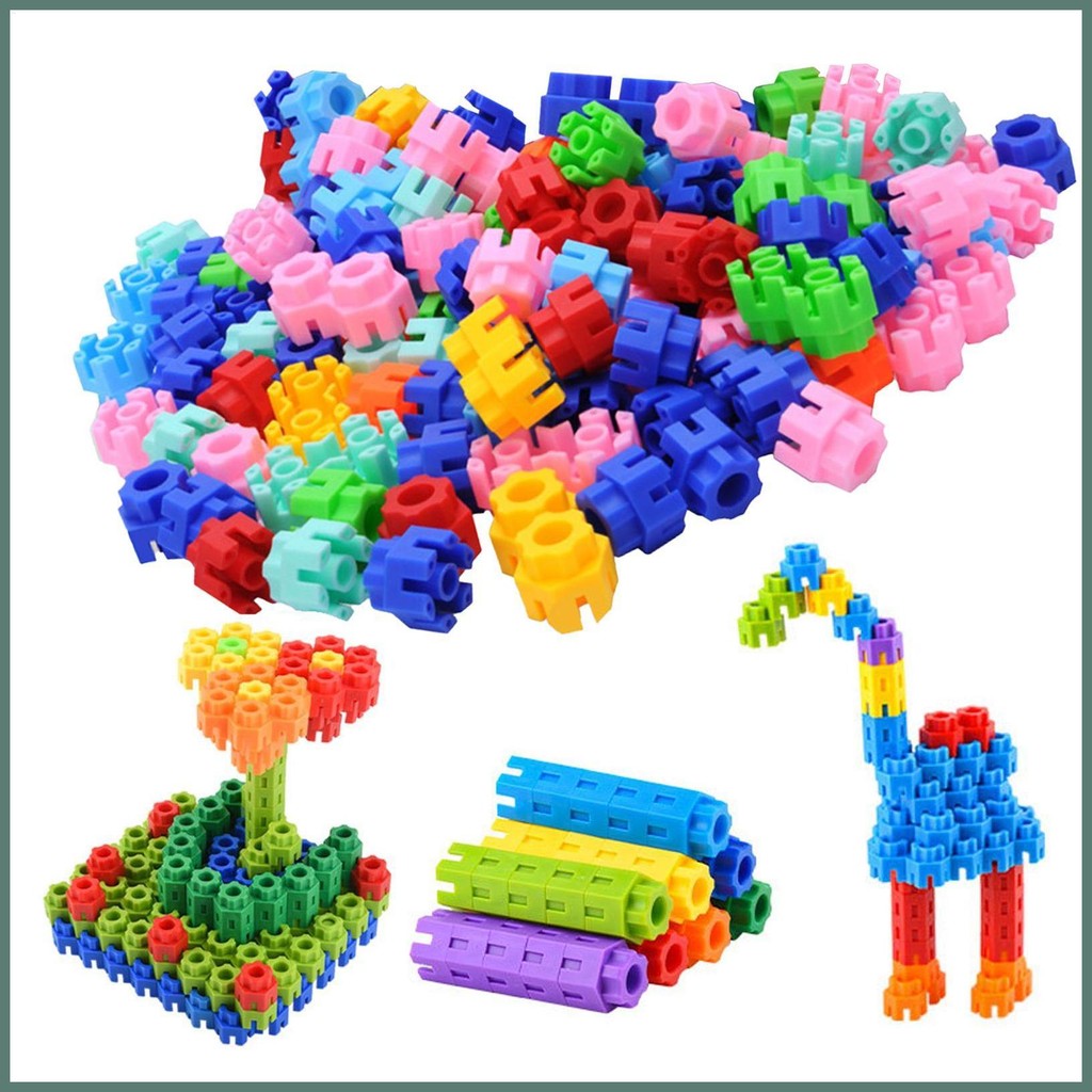 Blocos De Construção Para Crianças , 100 Peças , Formato Hexagonal ...