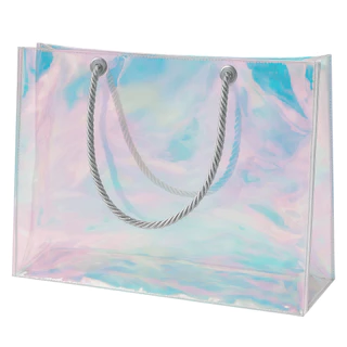 Sacola Holográfica Bolsa Embalagem Presente 24,5x19,5x11,5cm
