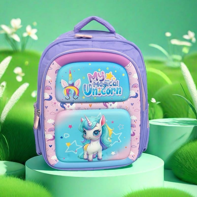 Mochila Infantil Multicolorida Com V rios Bolsos E Tema Animal 3D 
