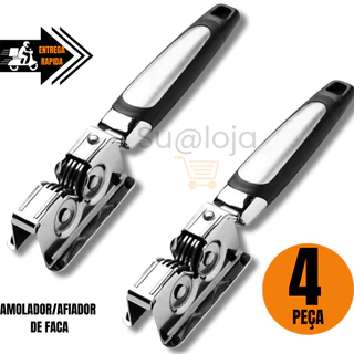 Conjunto De 4 Amolador Afiador De Facas Em Aço Inox Profissional Com 4 Afiadores Profissional em Oferta na Shopee