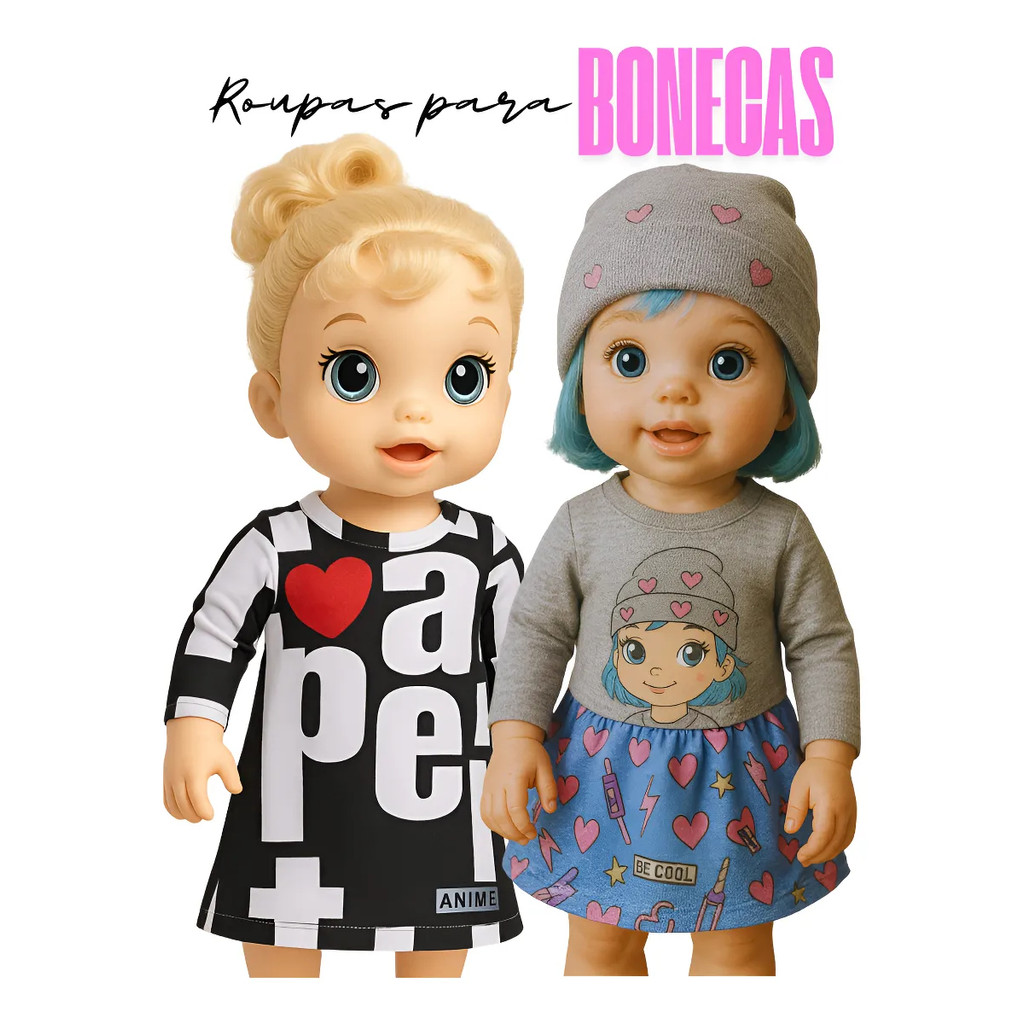 Kit 2 Roupinhas Boneca Baby Alive American Girl Modinha | Shopee Brasil