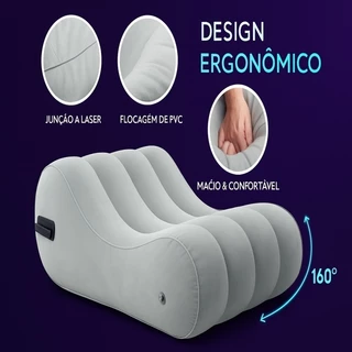 Qiu - Sofá Inflável Erótico Para Romance 89x72x35cm, Dobrável e Portátil para Diversão sem Limites.