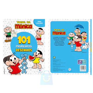 Livro Para Colorir 101 Primeiros Desenhos Turma Da Mônica em Oferta na Shopee
