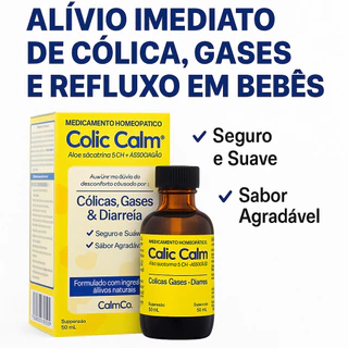Colic Calm 59mL – Alívio Imediato de Cólica, Gases e Refluxo em Bebês em Oferta na Shopee
