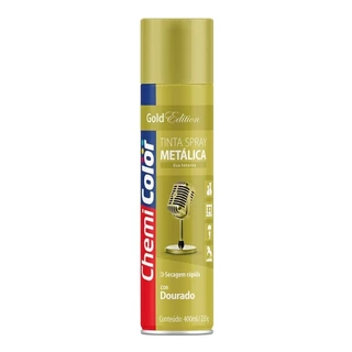 Tinta Spray Chemicolor Metálica Dourada 400ml em Oferta na Shopee