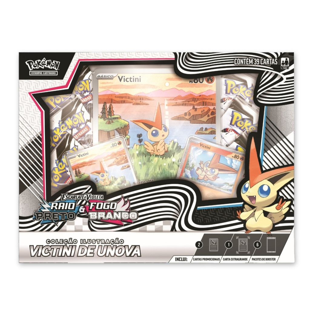 Box Pokémon Fogo Branco Raio Preto Victini Unova Tcg Copag | Shopee Brasil