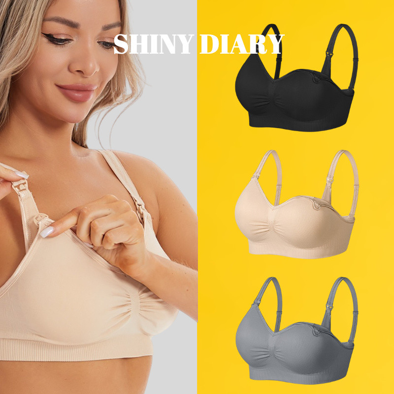 Kit 3 Sutiã de Amamentação Reforçado e Respirável para Conforto