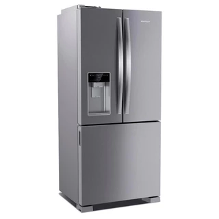 Refrigerador Brastemp Frost Free French Door Água e Gelo na Porta 515 Litros Inox BRH85AK em Oferta na Shopee