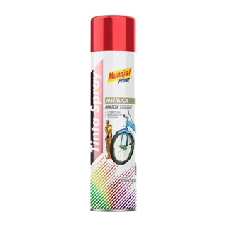 Tinta Spray Mundial Prime Metálica Vermelho 400ml em Oferta na Shopee